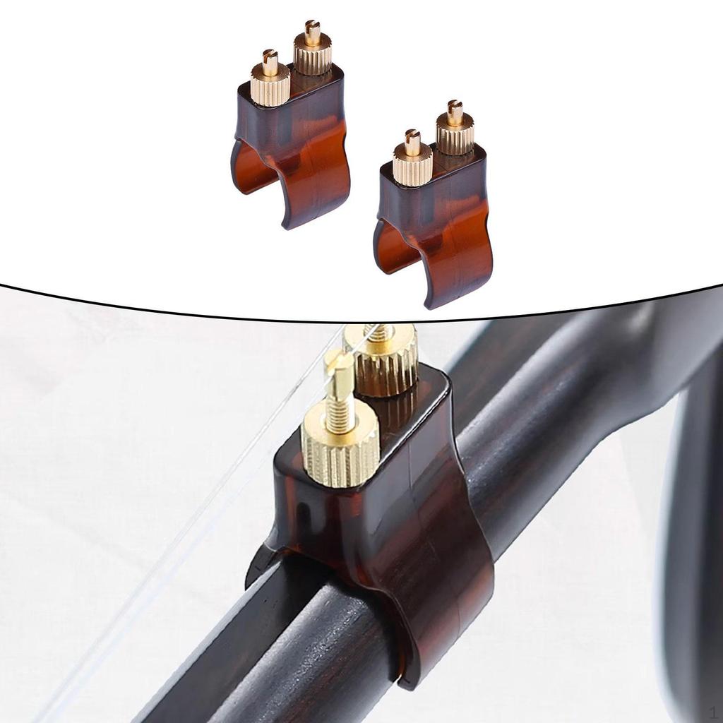 2x Erhu Fine Tuner String Adjuster Tune Parts Direct Replace Brown