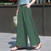 Women's High-Waisted Linen Wide-Leg Pants