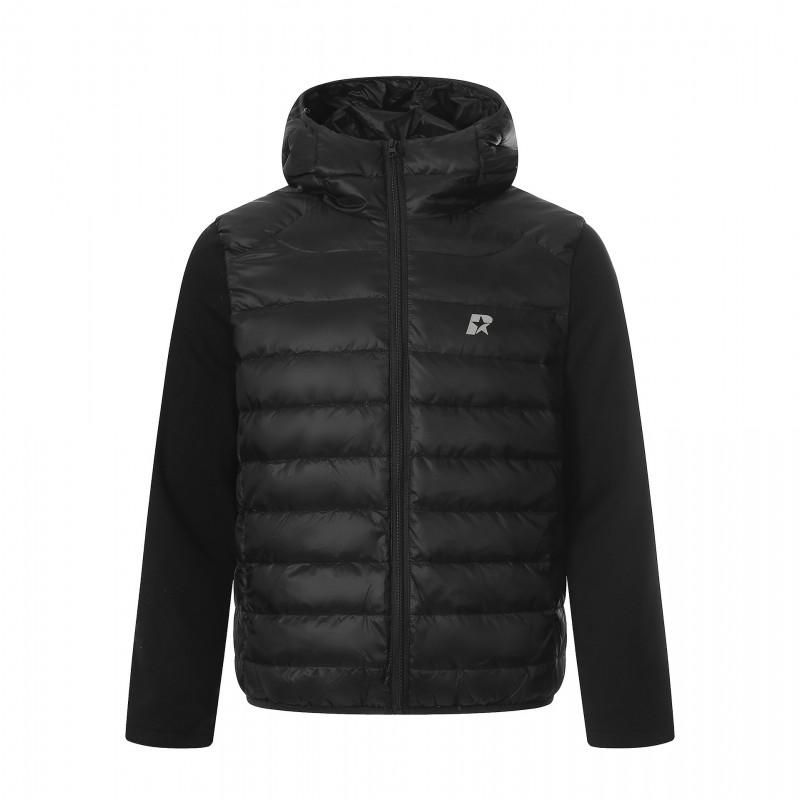 Mens Lightweight Hooded Down Jacket Winter Short Puffer Coat With Duck 76-80% Fill Power 550 Nylon Shell