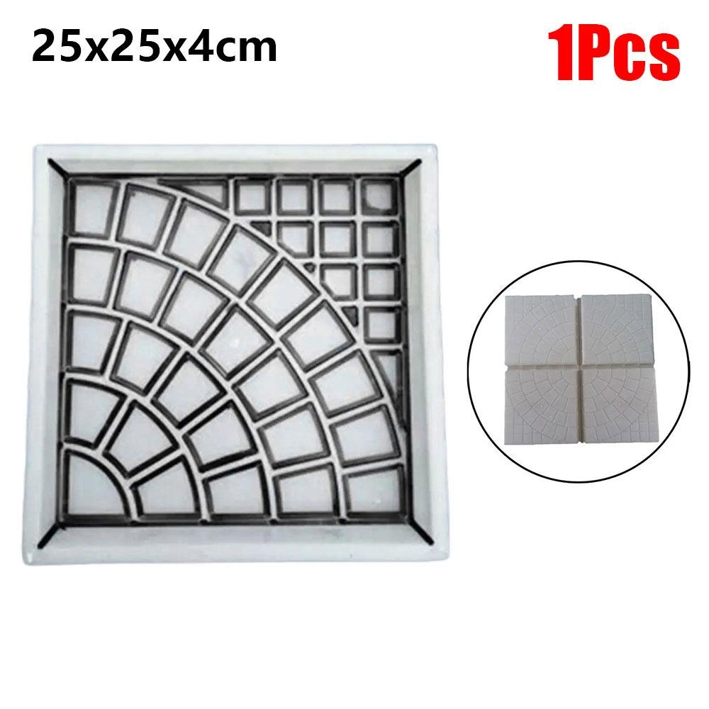 

1Pcs Concentric Circles Shape Paving Brick Mould 25x4cm Plastic Concrete Path Maker Mold DIY Reusable Walkway Brick Mold
