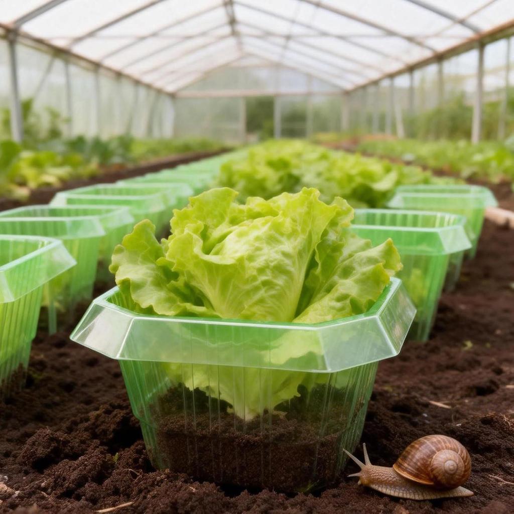 20Pcs Plants Slug Protection Rings Green White Planter Flower Pot Snail Vegetables Cover Reusable Control Trapper Garden Tool