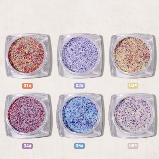 5g Nail Glitter Powder Long Lasting High Saturation Art Making Beauty Decoration Sequin Color Lattice for Manicure