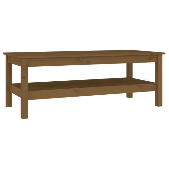 VidaXL Coffee Table Honey Brown 110x50x40 Cm Solid Pine Wood 814277
