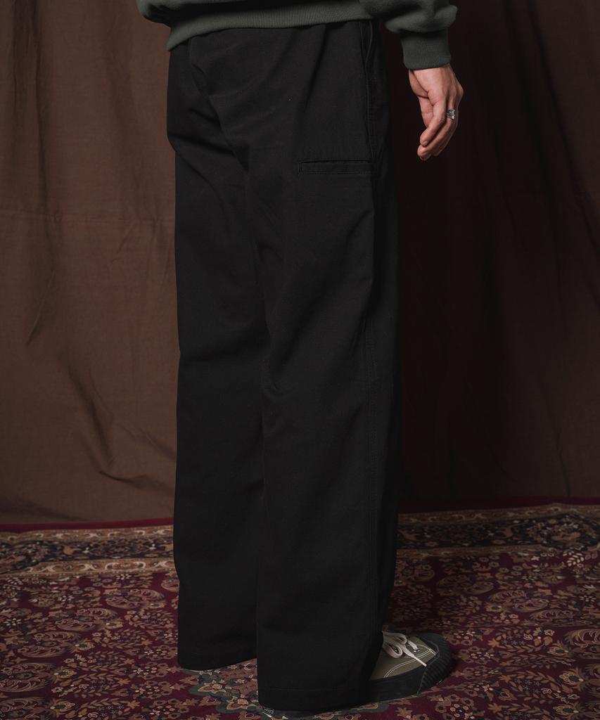PERSTEP Work Chino Wide Pants Black Kjlp4732