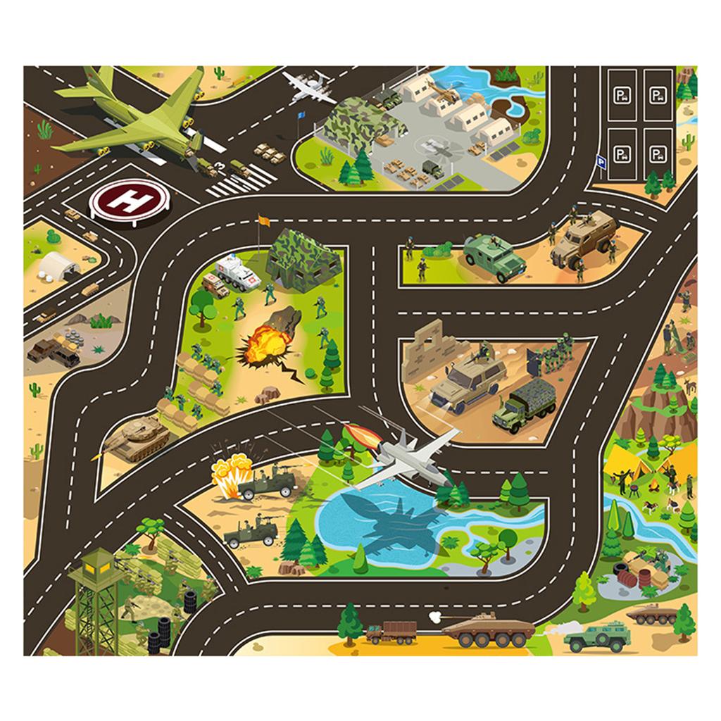 Baby Play Mat City Traffic Road Map Mat Carpet City Car Parking Lot Roadmap Traffic Signs Baby Climbing Playing Mat Game