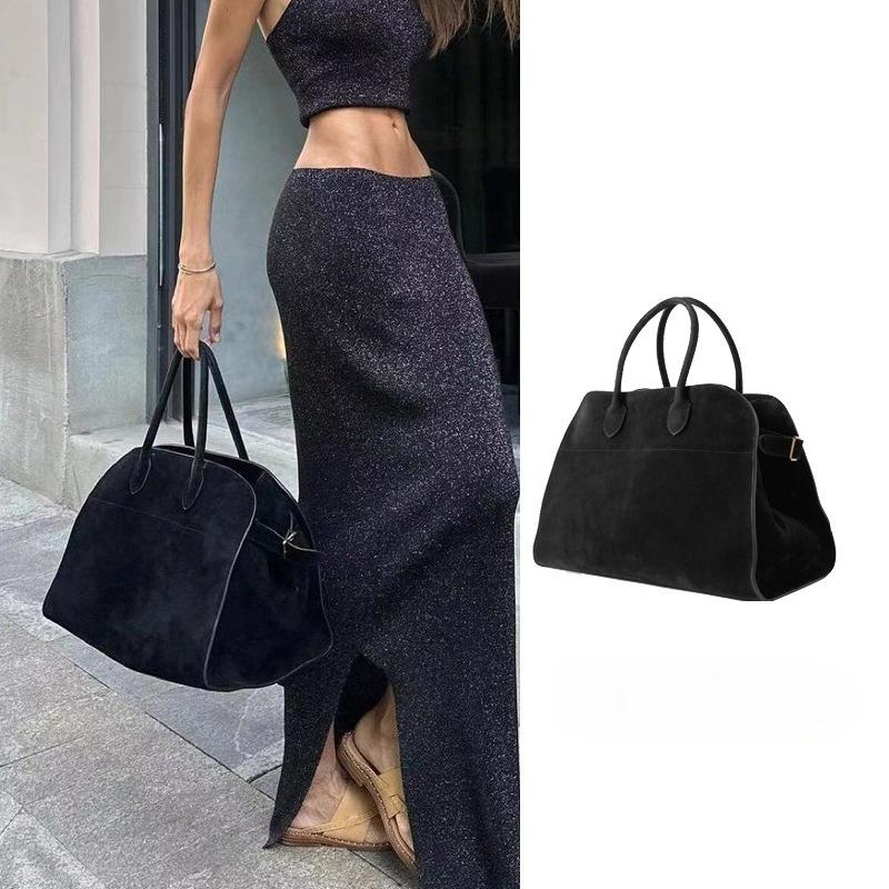 THE * ROW star with the same Margaux 15 inch handbag old money wind tote bag leather big bag suede bag