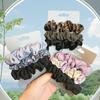 3Pcs Silk Satin Scrunchies Set Ponytail Holder Hair Ties Solid Color Floral Hair Rope Hair Bands Women Girls Hair Accessories