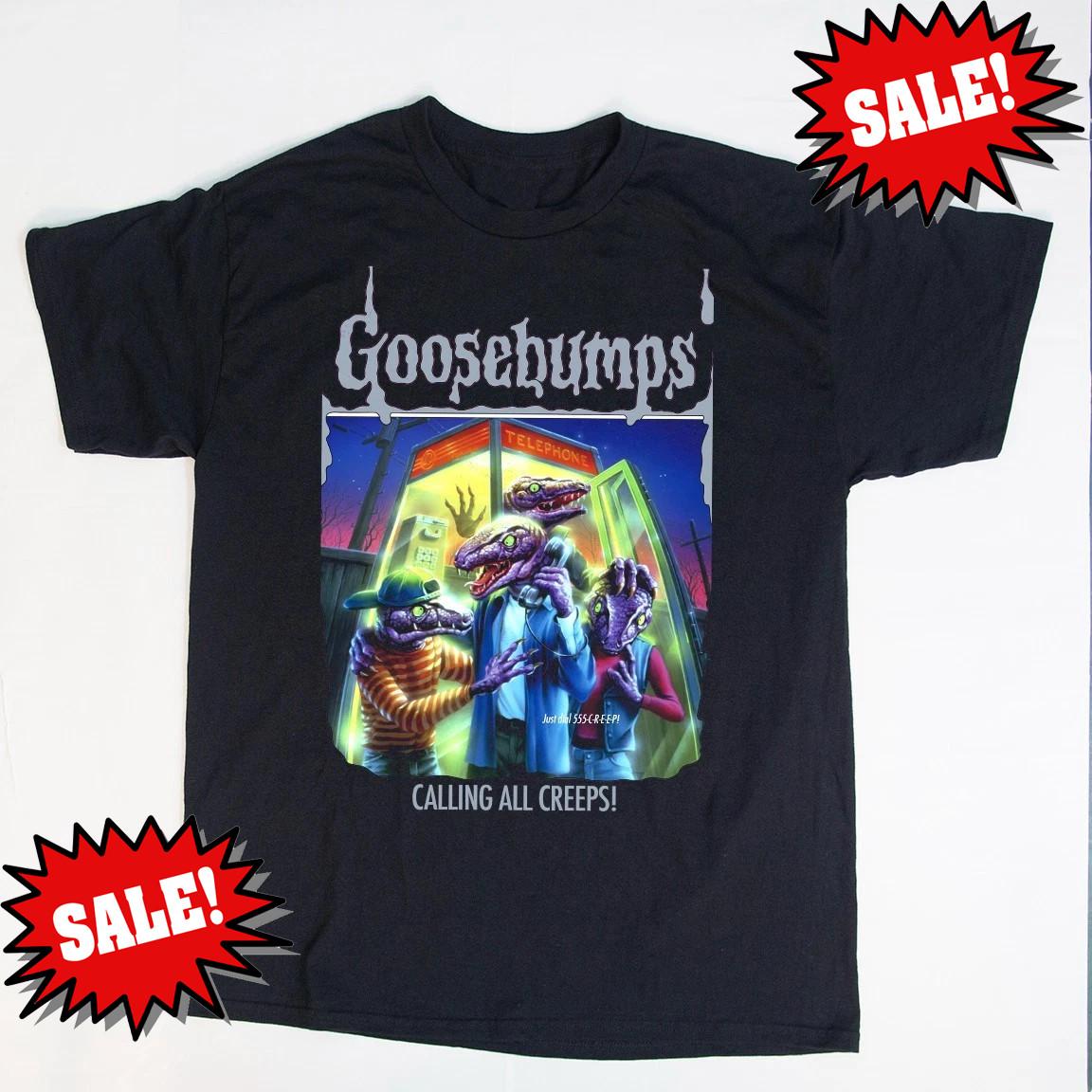 Goosebumps Calling All Creeps Short Sleeve Cotton S to 5XL Black T Shirt CM772 S
