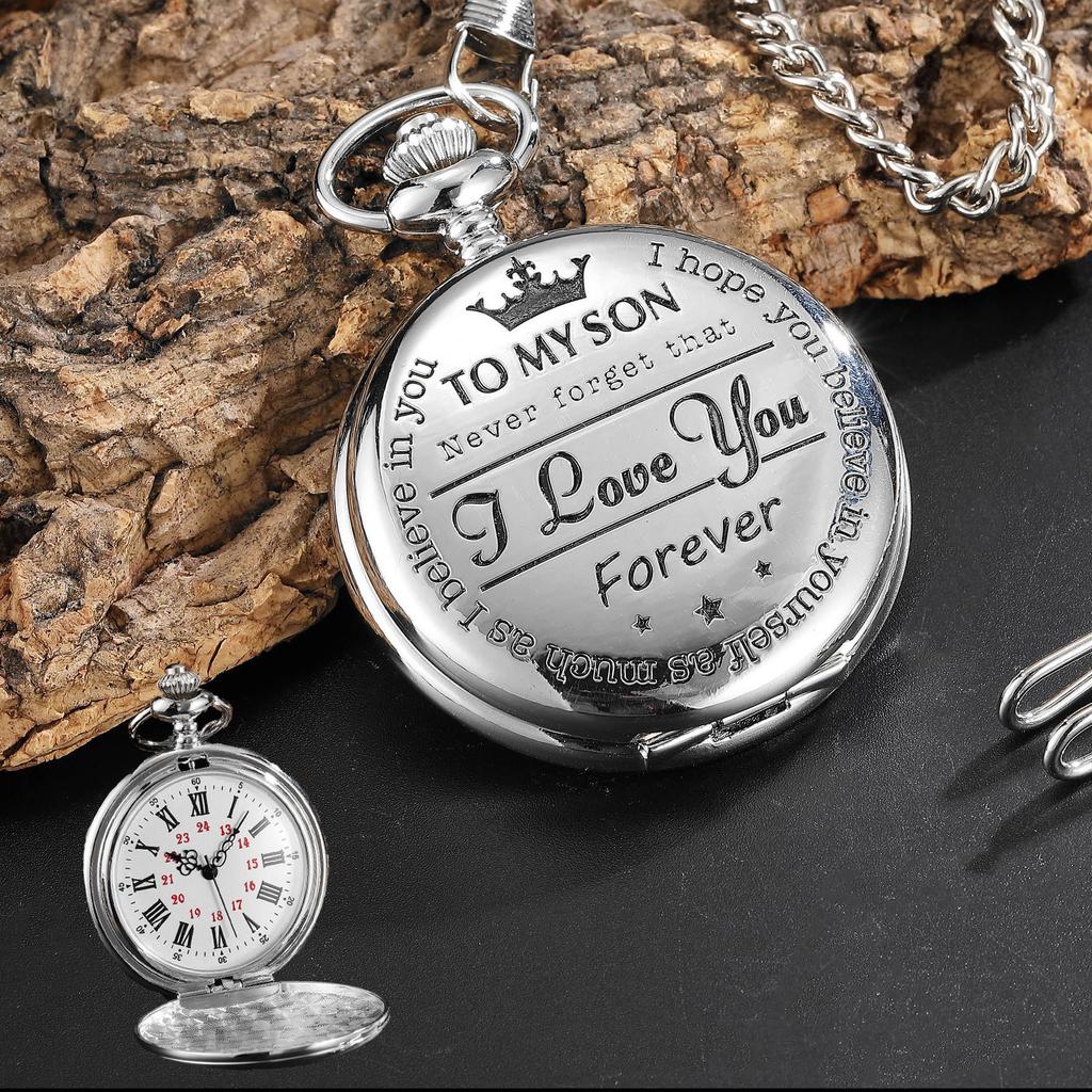 Engraved Vintage Quartz Pocket Watch Pendant Vintage Pocket Watch