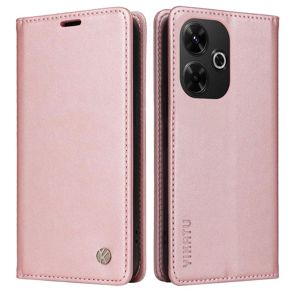YIKATU YK-001 For Xiaomi Redmi 13 5G/13 4G Case Leather Phone Cover Magnetic Closure