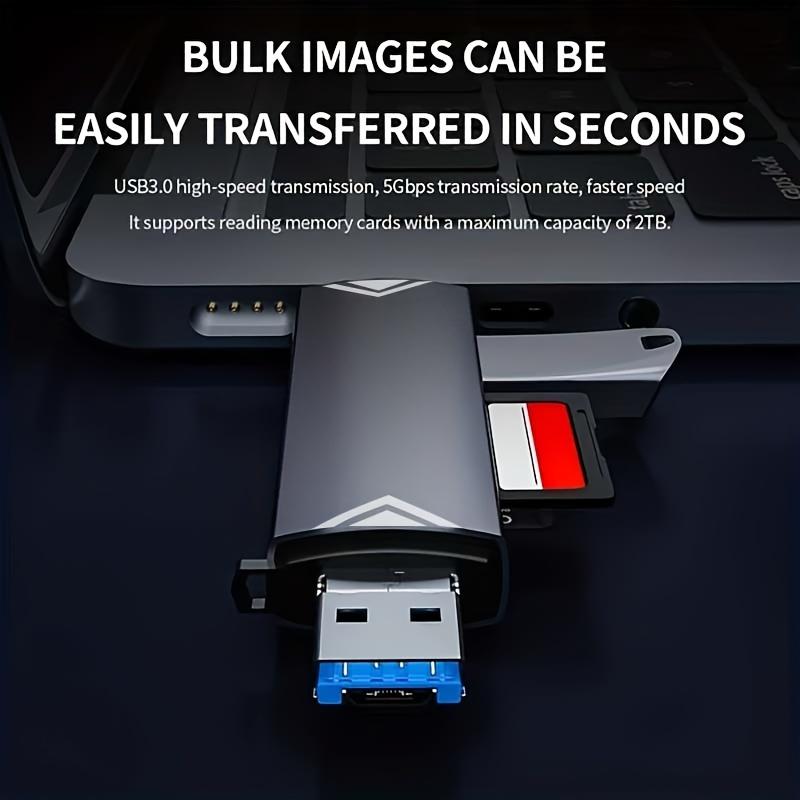 6 In 1 Multifunction Usb 3.0 Card Reader U Disk Flash Drive Memory Card Reading Adapter Phone Accessories