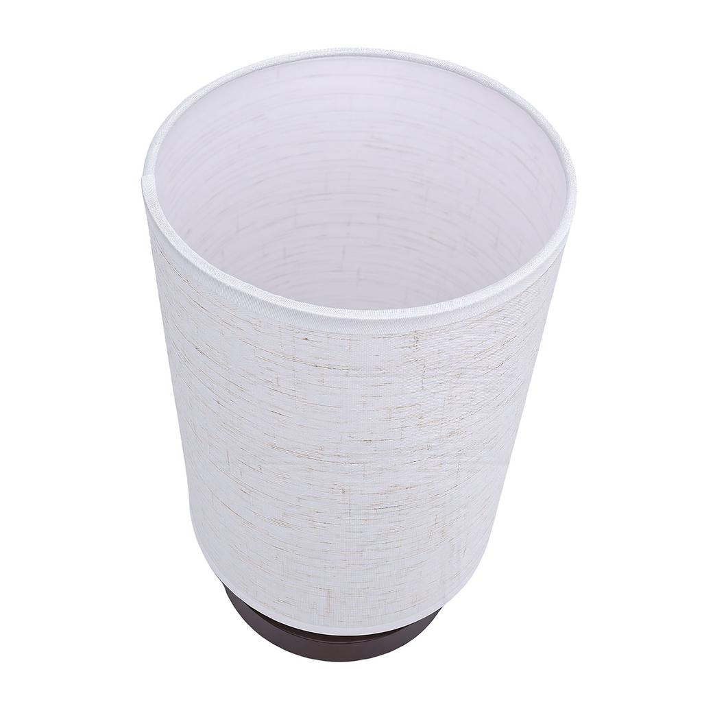 Small Table Lamp for Bedroom Minimalist Nightstand Light with Linen Shade LED Desk Lamp for Living Room College Dorm