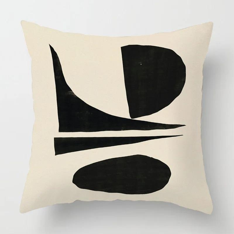 Housse De Coussin Style Géométrique Abstrait, Taie D'oreiller Décorative Moderne Pour Canapé-lit