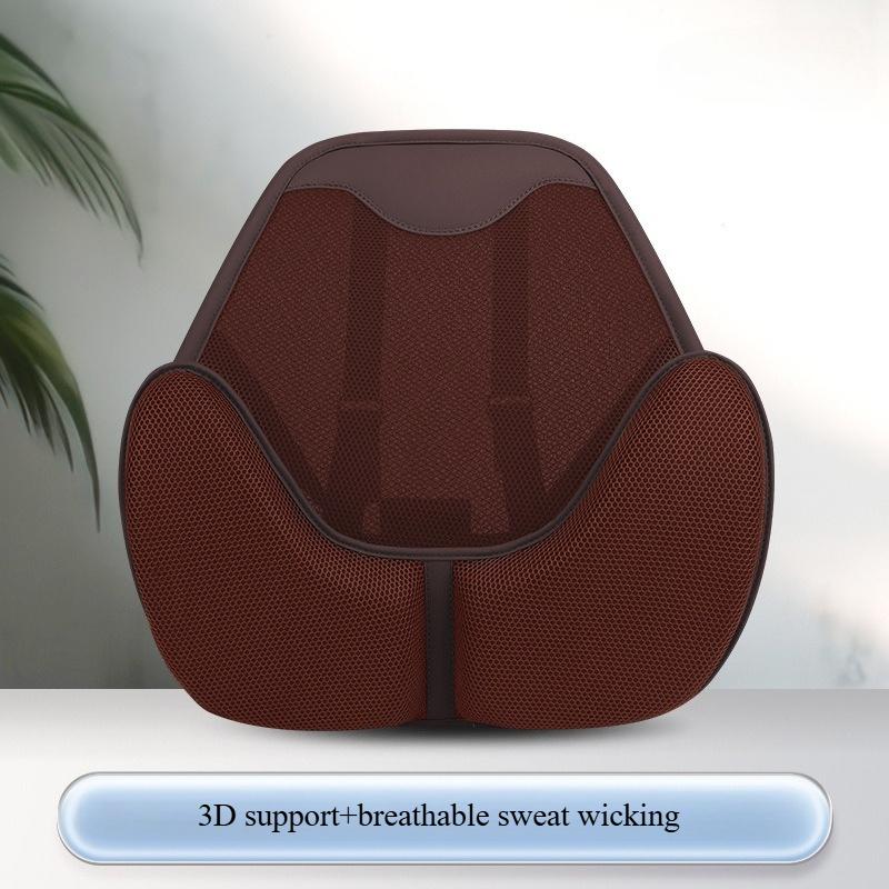 Summer Ice Silk Car Seat Cushion Universal Four Seasons Driver Waist Support Memory Cotton Ventilated Comfort Pad