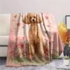 Pink Poodle,pattern Flannel Blanket, High quality Comfortable for All Seasons, Home Decor, Warmth and Comfort, Perfect for Gifts.