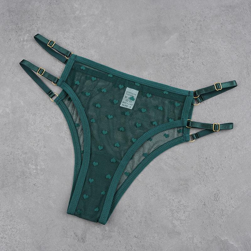 

FINETOO 1 шт. прозрачные стринги сексуальные кружевные трусики-стринги с двумя бретельками женское нижнее белье удобные бразильские трусики дышащие трусики L&1pc зелёный