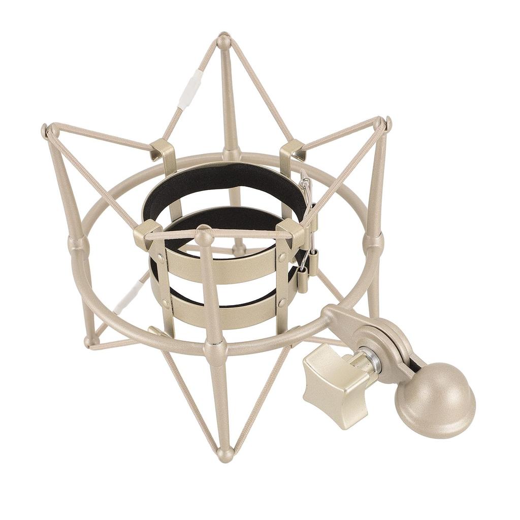 60mm Microphone Shock Mount, High Sound-Isolating Microphone Clip Holder Mount, Anti-Vibration Microphone Shock Mount for Broadcast and Recording