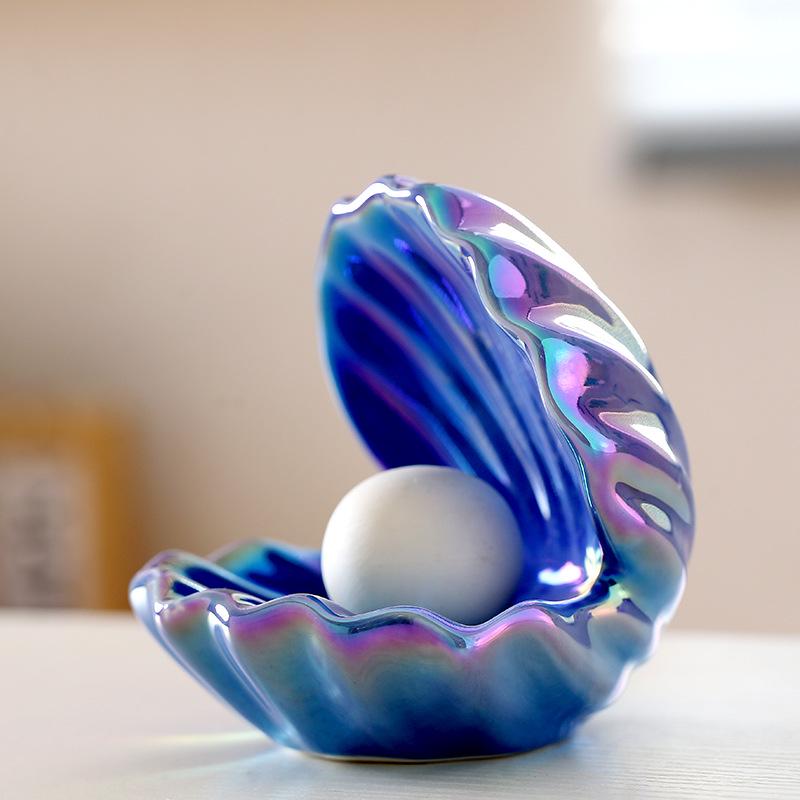 Luminous Pearl Shell Jewelry Box & Dreamy Ceramic Lamp