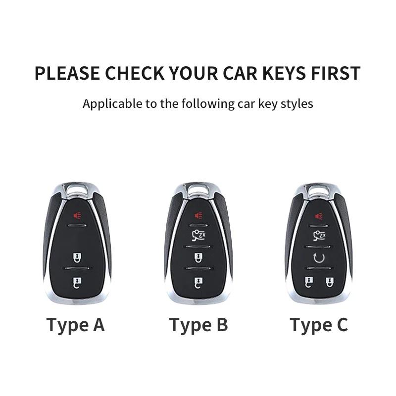 Leather Car Key Case Cover For Chevrolet Chevy Malibu Camaro Cruze Traverse Spark Equinox Sonic Car Key Protector Accessories