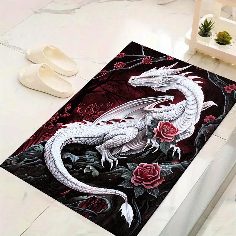 Vintage Dragon Carpet Rug for Living Room Bedroom Home Sofa Decoration,Kids play Non-slip Floor Mat