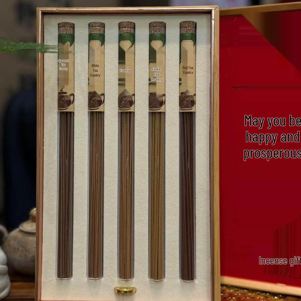Natural Agarwood Incense Gift Box - Cultural & Creative Floral Scent Set for Home Use