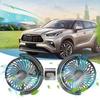 Rotation Cooler Air Fan ABS+PP Double Head Fans New Car Cooling Fan  Car