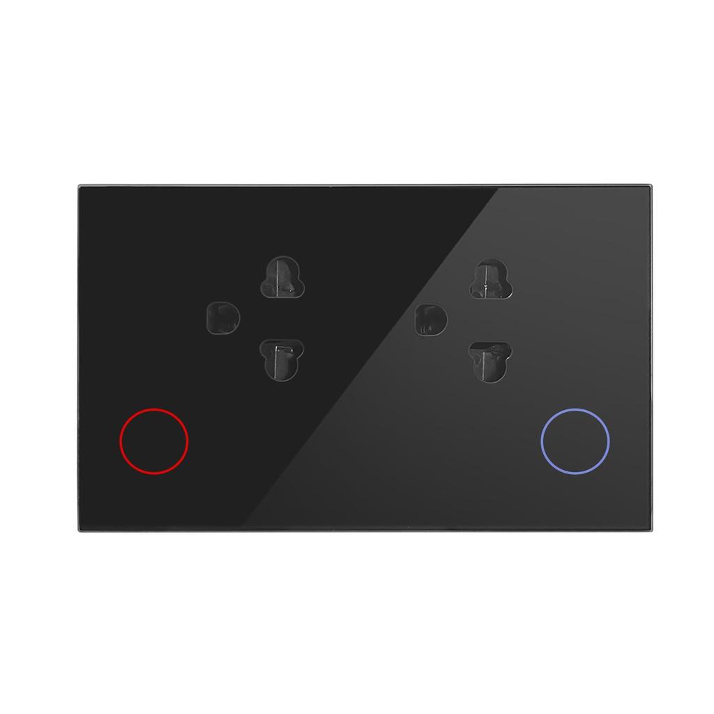 Graffiti Smart WiFi Socket with Power Stats, Tempered Glass Panel, Thai & Vietnamese Standard, Alexa Compatible
