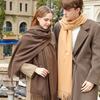Sciarpa di lusso in lana e cashmere: Stile Autunnale/Invernale Accogliente per Coppie, Colori Solidi Eleganti, Versatile per Donne