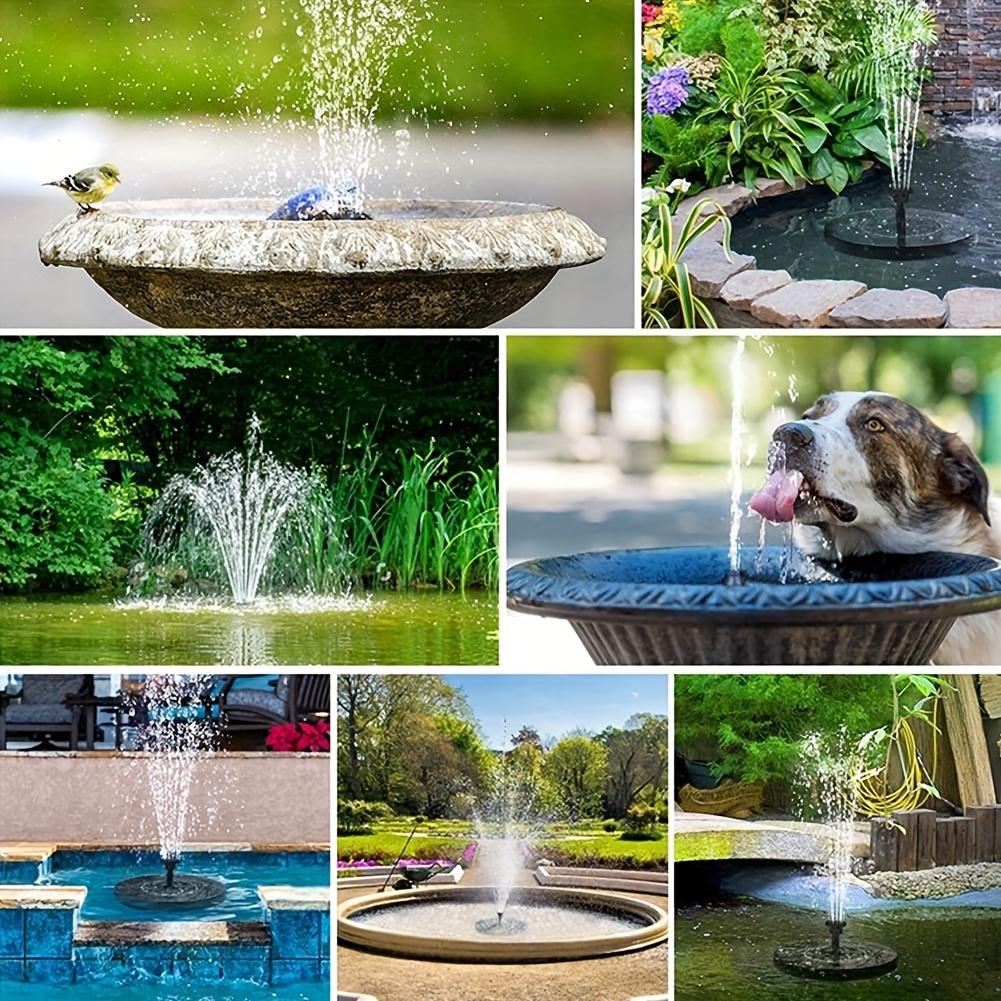 Solar Fountain Pump, Solar Floating Fountain Pump with Nozzle, for Bird Baths, Ponds, Gardens, Backyard Decorations, Outdoor Aquariums