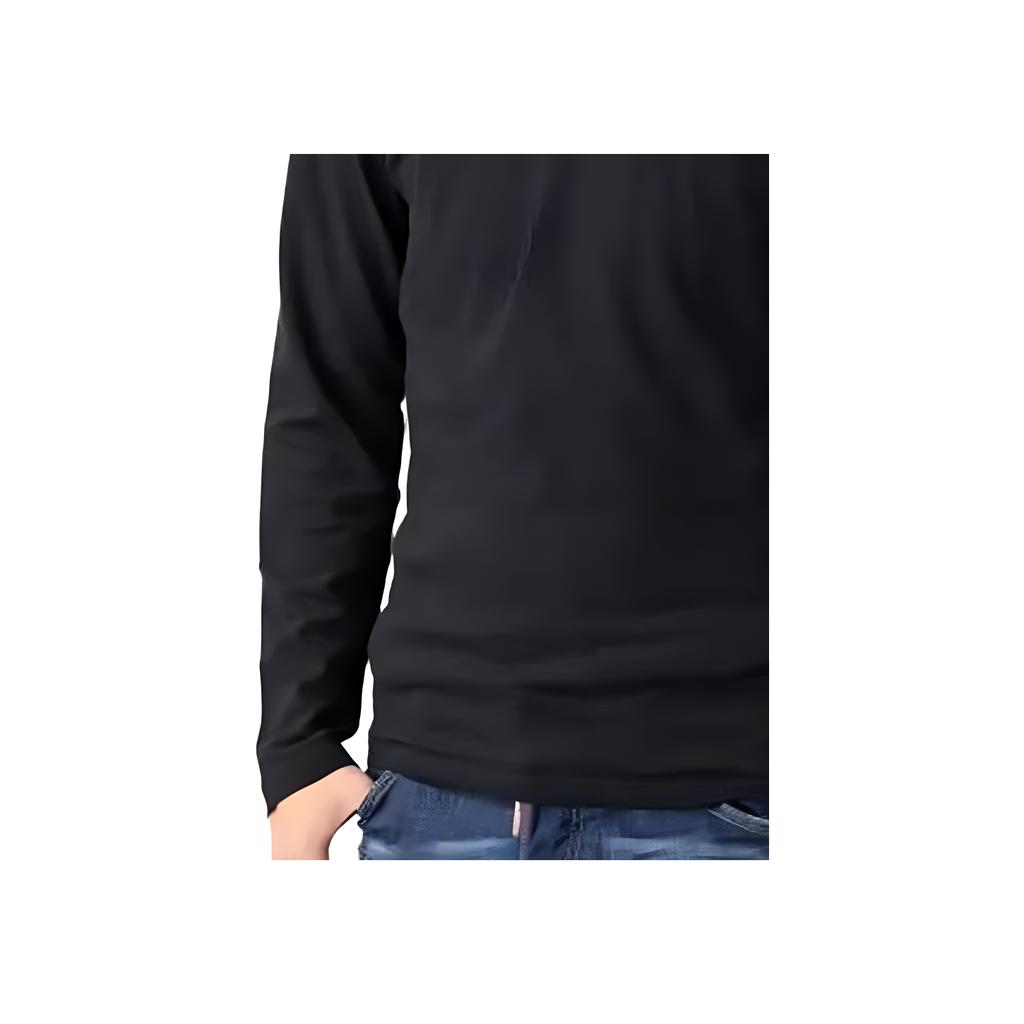 Emporio Armani Solid Color Slim Fit Long Sleeve T-Shirt Men tops Black 111023-4F531-00020