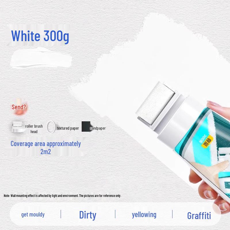 Wall Repair and Paint Kit: Cover Graffiti, Stains; Renovate and Color Change with Roller Brush