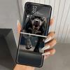 Pit Bull Pet Dog Pitbull Hard PC Phone Case For Samsung Galaxy Z Flip 7 6 5 4 3 Black ZFlip7 ZFlip6 Flip5 Flip4 Flip3 5G Print C