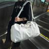 Fitness Bag Women's Korean Version Fashion Shoulder Swimming Bag Men's Crossbody Portable Yoga Bag Large Capacity PU Short-distance Travel Bag