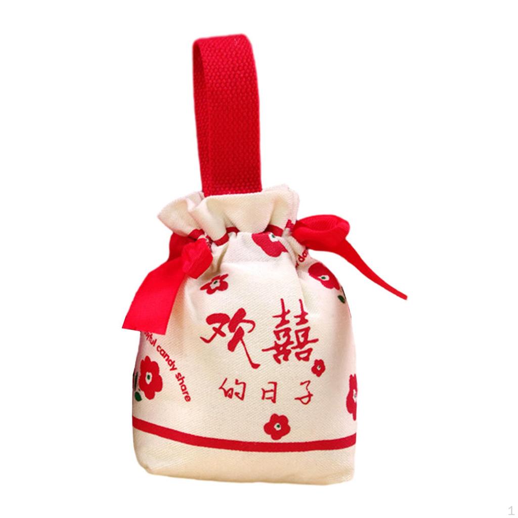Bolsa de noiva decorada tradicional chinesa para casamento, florista, bolsa chique com cordão, presente