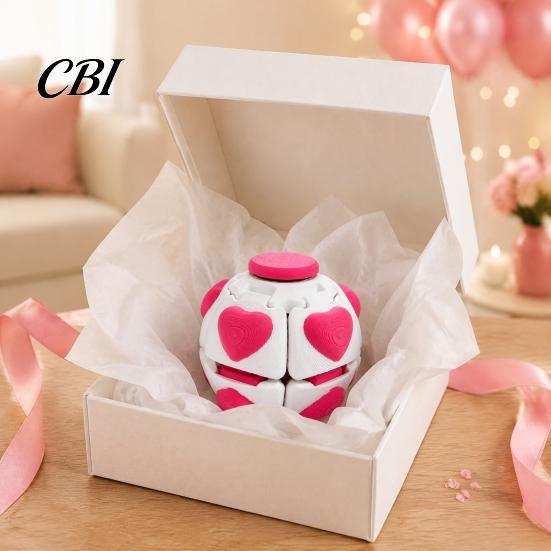 Relaxing Desk Toys 3D Printed Press Fidget Spinner, Push And Spin Ball for Smooth Rotation Toy Stress Anxiety Relief, Accessory Office, Home,