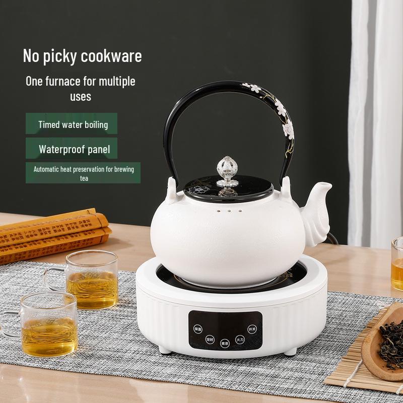 Smart Electric Ceramic Tea Stove with Timer & Heat Preservation for Brewing and Boiling
