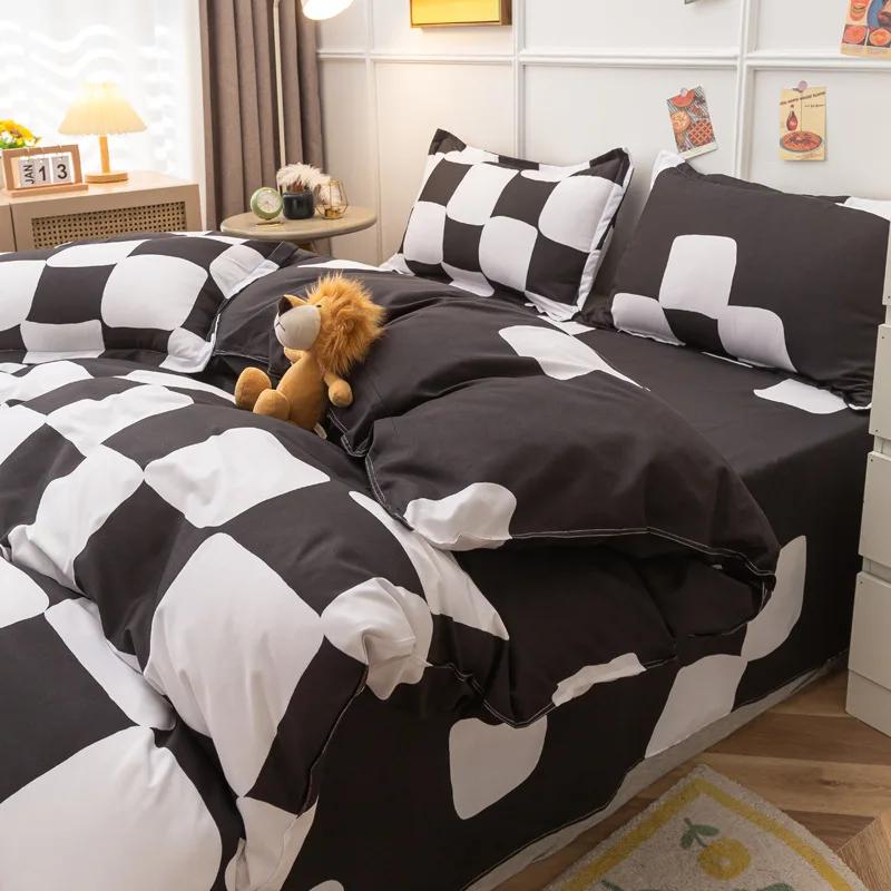 Strawberry Bedding Set Double Sheet Soft 3/4pcs Bed Sheet Set Duvet Cover Queen King Size Comforter Sets For Home For Child