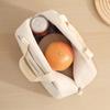 New Corduroy Lunch Bag Thermal Insulated Cute Bear Bow Picnic Food Pouch Multi-functional Storage Handbag for Outdoor Travel
