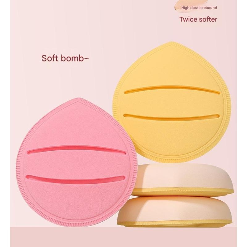 Set of 10 Powder Puff Sponge Portable Design for Natural Makeup Finish Daily Use