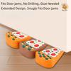 Silicone Silicone Door Stopper Shock Absorbent Reusable Anti-collision Stopper Cartoon Pizza Design No Drilling Required