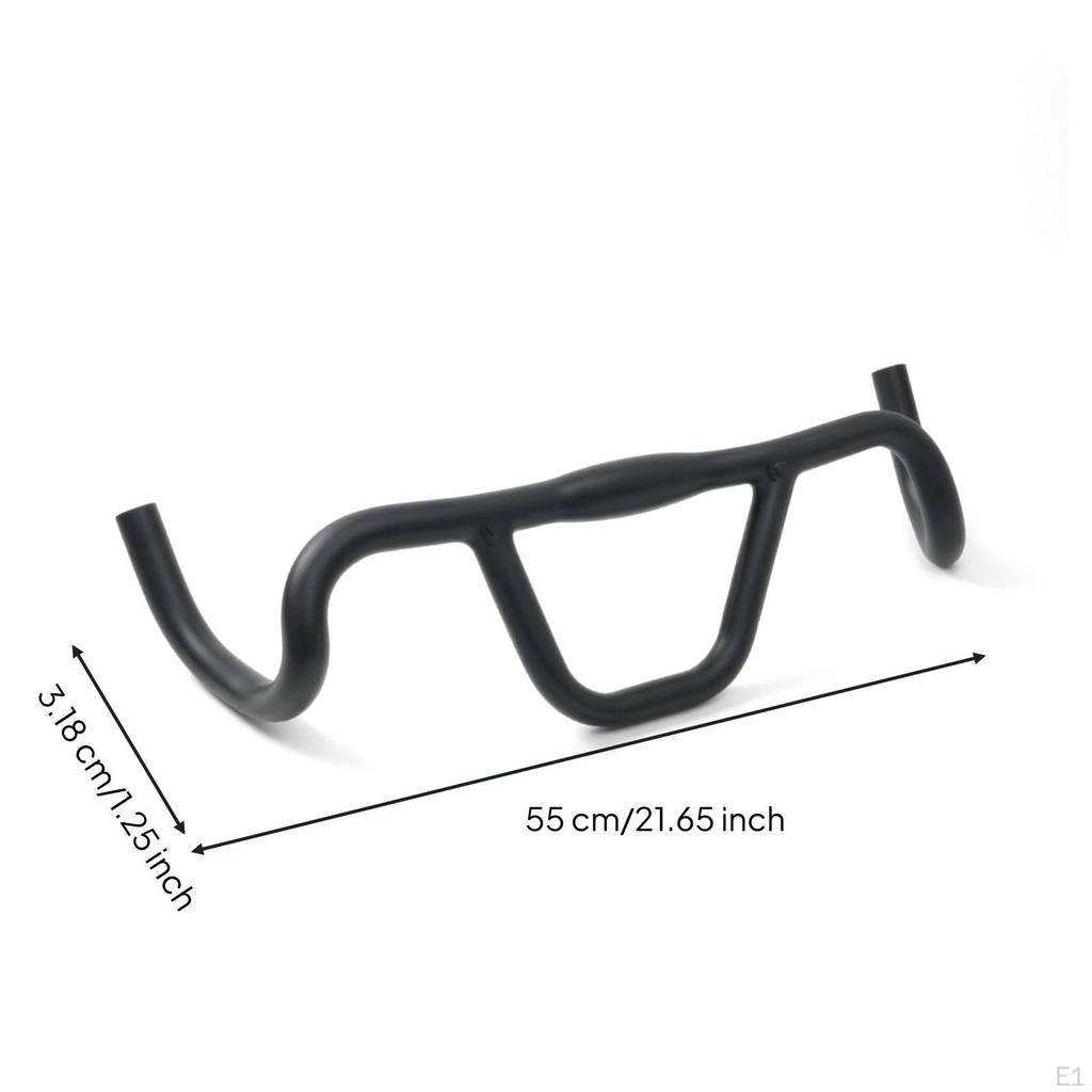 Drop-Lenker Aluminiumlegierung Rennrad Sand Schwarz Fahrradlenker für Radfahrer,