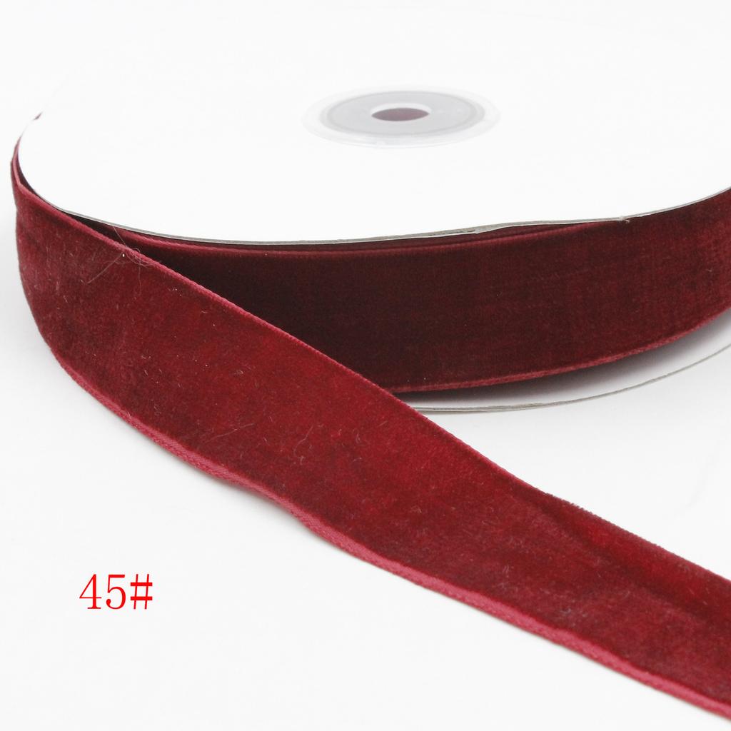 Small Size Packaging Multi-Colored Velvet Ribbon, Hair Accessories Diy Bow Decorative Flocking Webbing
