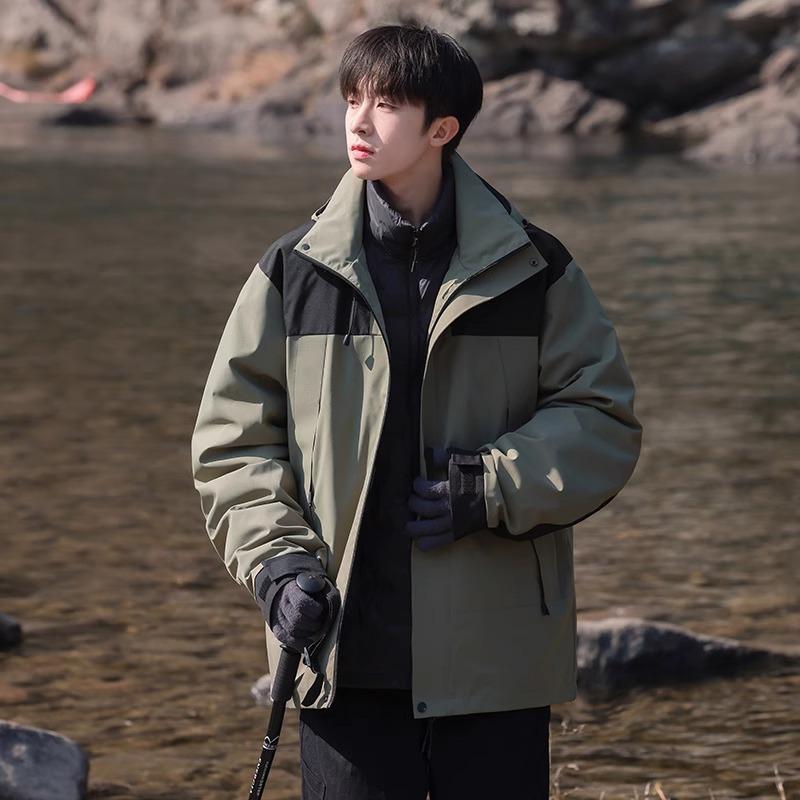 

Куртка 3-в-1 куртка из легкого пуха мужская зимняя 2025 подкладка из пуха белой утки трехслойная рабочая куртка 3XL (one size too large)