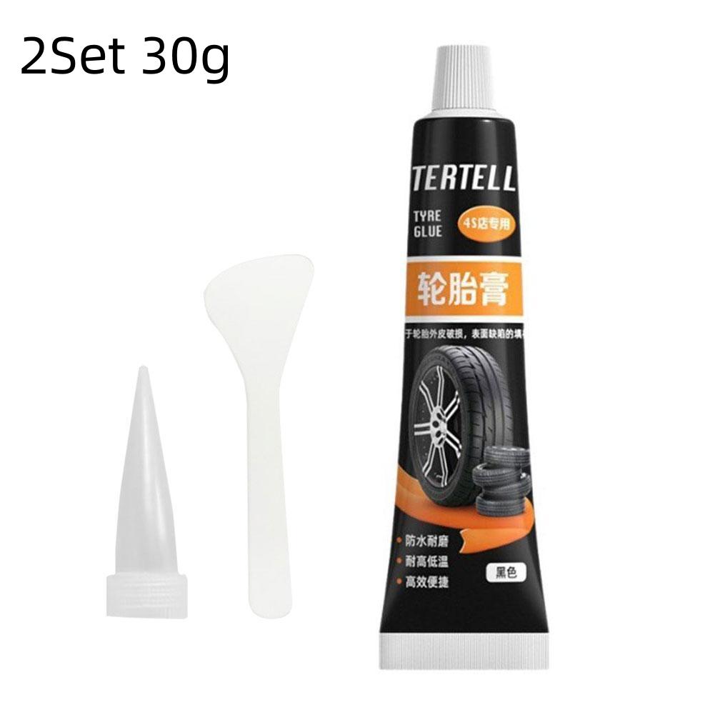 1/2Set Tire Repair Black Glue Liquid Strong Rubber Wear-resistant Non-corrosive Adhesive Instant Bond Leather Strong Instant