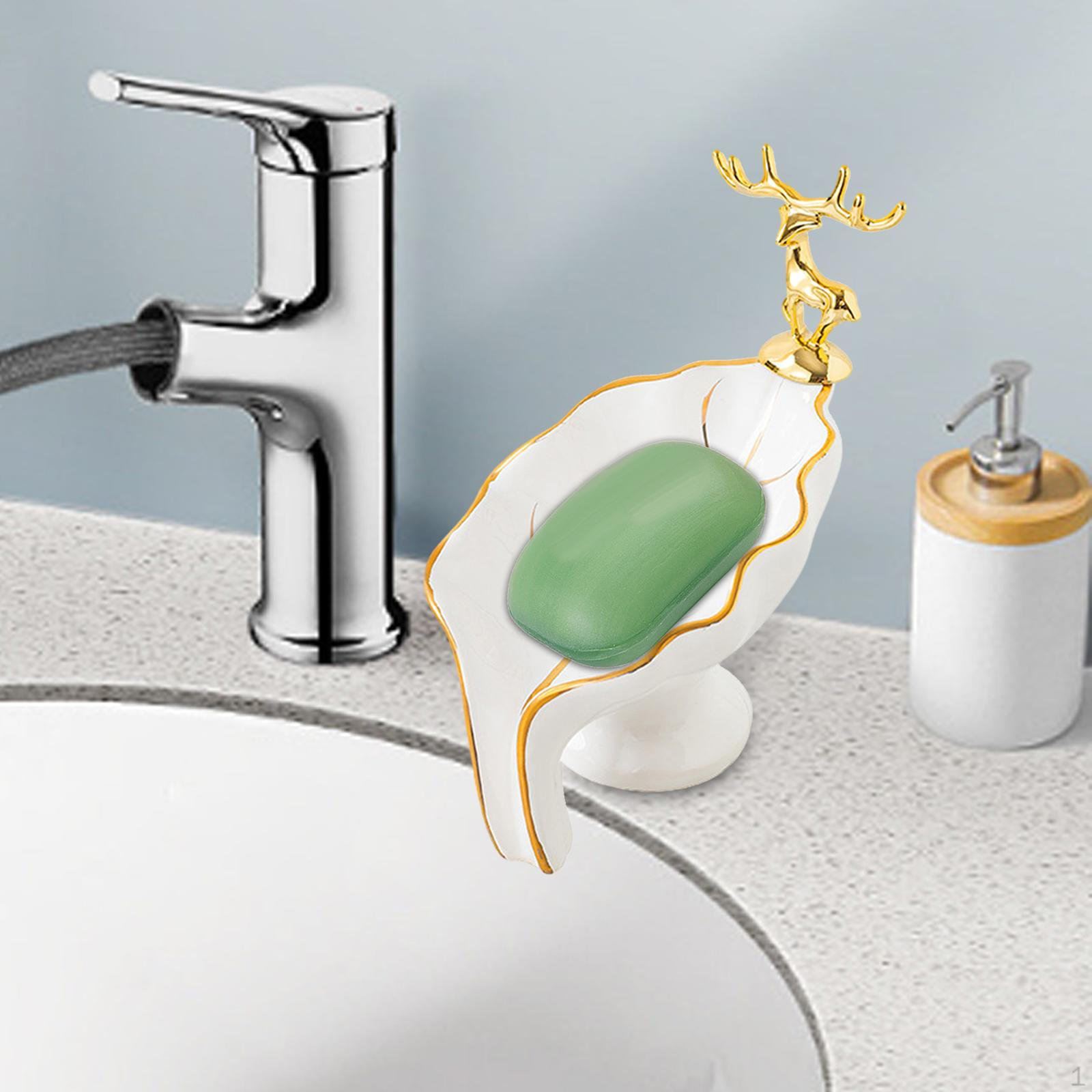 Shape Self Draining Soap Dish Holder, Easy Clean, Box белый