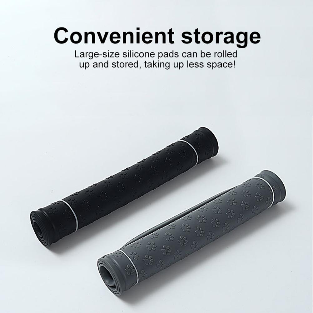 Mata pod miski dla zwierząt, bez BPA, silikonowa mata do karmienia zwierząt, wodoodporne akcesoria dla zwierząt zapobiegające rozlewaniu jedzenia i wody