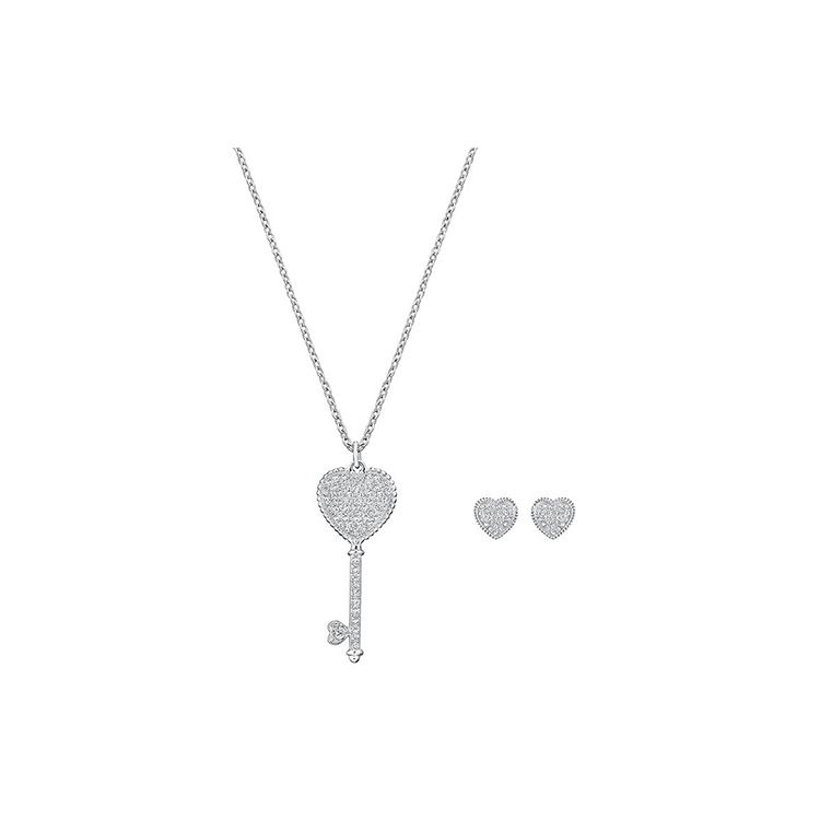 

Swarovski Engaged Necklace And Earring Set Women Jewelry Platinum 5345158 White Gold