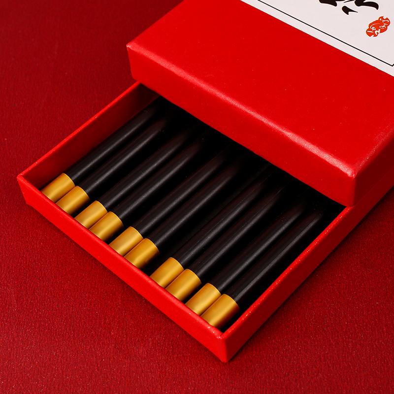 5-Pair Solid Wood Chopsticks Gift Set: Red Sandalwood & Chicken Wing Wood