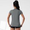 2025 Women's Sporty Casual V-Neck Short-Sleeve Solid Color Yoga Pullover Top