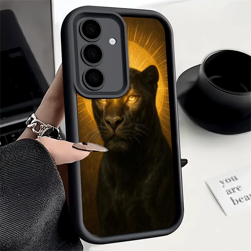 Phone Case for Samsung Galaxy A17 A16 A15 A14 A13 Black Panther Cool Animal A56 A36 A26 A55 A35 A25 A54 A34 A24 A53 A33 A23 A07